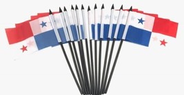 12 Pack 4x6 Inch Panama Small Miniature Stick Desk &amp; Little Table Flags - £9.49 GBP