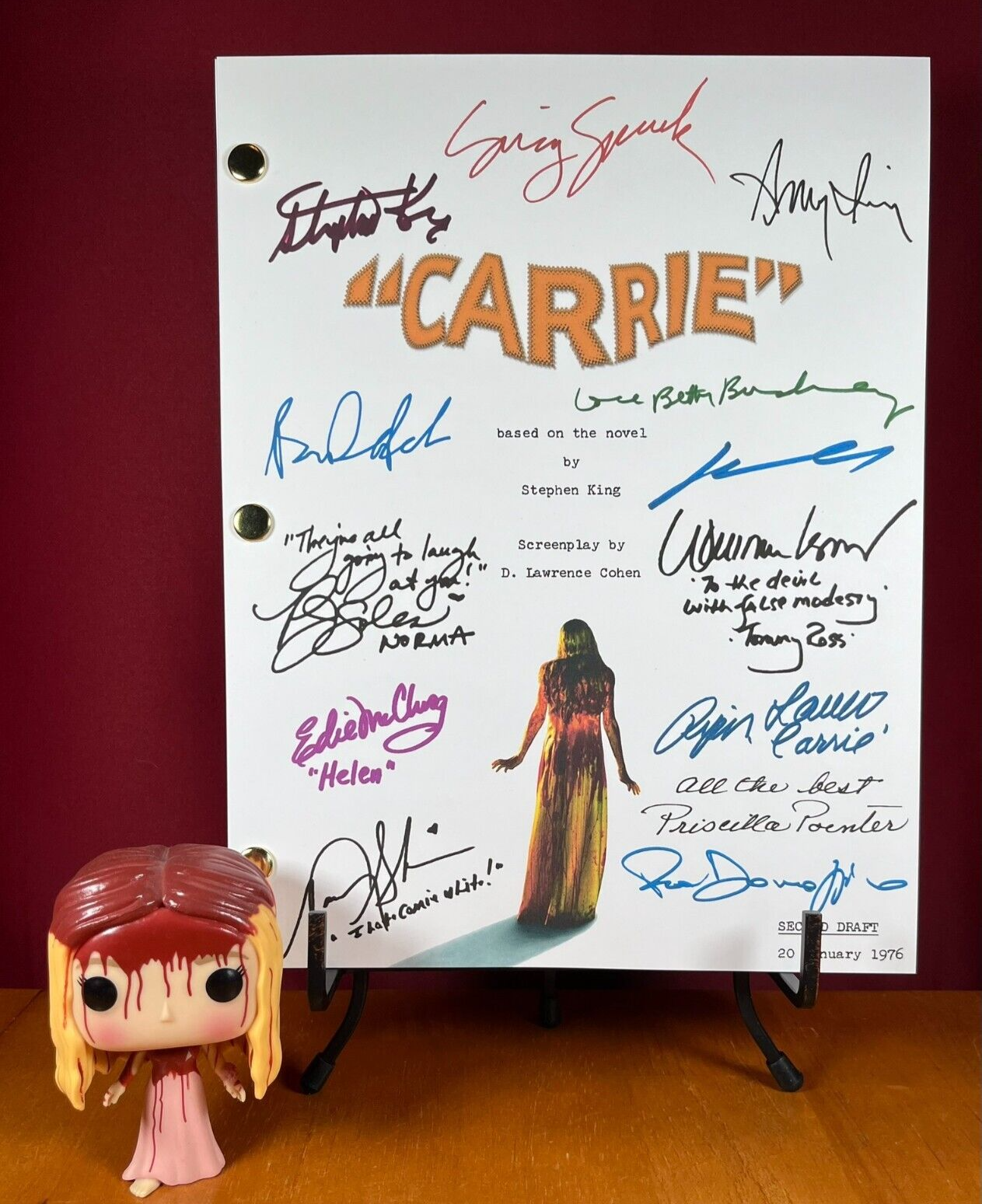 Carrie Script Signed - Autograph Reprints - 130 Pages - Stephen King - $24.99