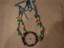 DREAMCATCHER INDIAN NECKLACE ( TURQUOISE AND OTHER COLORS ) - £6.47 GBP