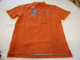Mens Field &amp; Stream sunset orange SAFKS0862 UPF 30 short sleeve polo S shirt NWT - £16.45 GBP