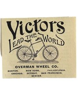 Victors Bicycles 1894 Advertisement Victorian Overman Bike Lead World #5... - €17,30 EUR Victors Bicycles 1894 Advertisement Victorian Overman Bike Lead World #5... - €17,30 EUR