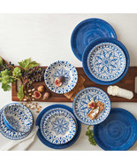 Pandex Melamine Dinnerware Plate Set 12-piece Durable &amp; Heavyweight Serv... - $47.99