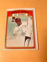 1972 Topps Baseball Willie Mays In Action #50 - £7.86 GBP