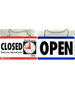 OPEN CLOSED Hanging Door SIGN w/ Adjustable Clock Sorry We missed you HY... - $543.86 MXN