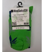 PREMIUM QUALITY 420 WEED SOCKS KNEE HIGH - SEATTLE COLORS - GO SEAHAWKS ... - £5.11 GBP