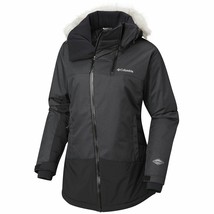 Columbia Women&#39;s Emerald Lake Parka Charcoal Black Omni Heat Jacket, Sz XS - $97.02