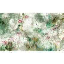 RoomMates RMK11588M Jungle Lily Mural Peel &amp; Stick Wallpaper, Green - £231.96 GBP