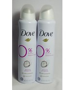 LOT Of 2 Dove 0% Aluminum Free Coconut &amp; Pink Jasmine Deodorant Spray 4 Oz - £16.41 GBP