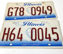 Illinois License Plates 2006 Set of 2 G H Series - $9.45