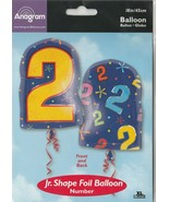 Anagram Number &quot;2&quot; size 18&quot; Jr.Shape Foil Balloon - $183.98 MXN