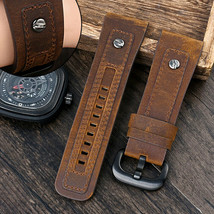 28mm ZL Genuine Leather Vintage Rivet 3 Colors Watch Strap/Band (Universal) - £22.32 GBP