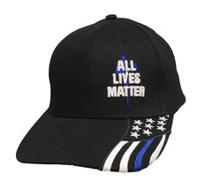 All lives Matter | USA flag on bill | Solid 6-Panel Cap - £15.19 GBP