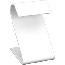 White Faux Leather Earring Jewelry Display Stand 2&quot; x 3 1/4&quot; - £5.49 GBP