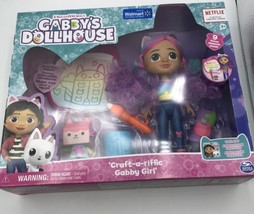 Gabbys Dollhouse Craft A Riffic Gabby Girl Rainbow Hair Doll 9 Piece Playset - £14.93 GBP