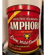 Amphora Red Empty Tobacco Tin 6oz *Pre-Owned/Some Rust* qqq1 - $15.99