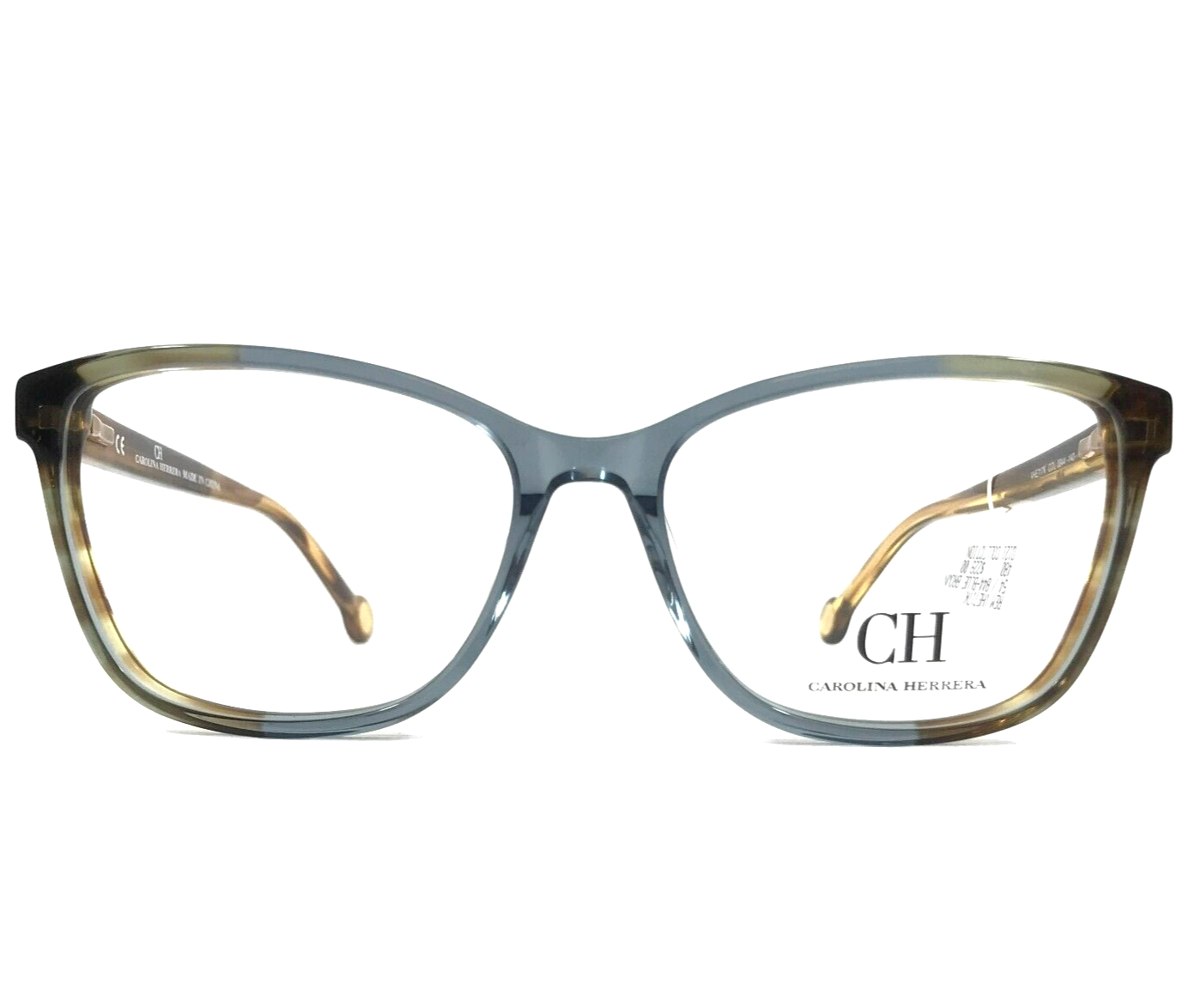 Carolina Herrera Brille Rahmen VHE717K COL.0844 Klar Blau Braune 54-16-140 - $118.78