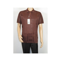 Mens Polo Shirt Slinky Sheer Short Sleeves Soft Touch Stacy Adams 57006 Brown image 3