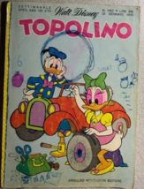 Walt Disney TOPOLINO #1052 (1976) Italian language comic book digest F/G - £11.86 GBP
