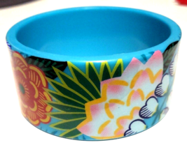 AVON ~ 1980s Turquoise Lucite Floral  Bracelet - $19.99