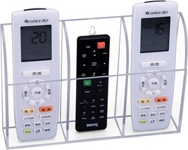 Hblife Acrylic Remote Holder Organizer, Clear Tv Remote Control Holder Wall - £23.88 GBP