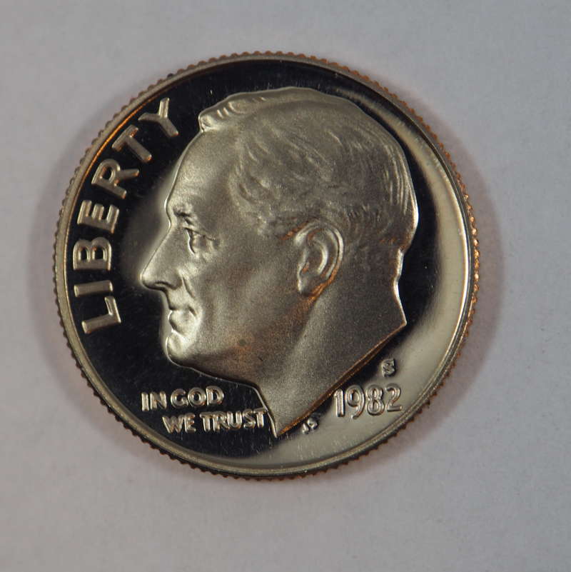 1982 S Roosevelt Clad Dime Proof GEM US Coin Proof (PF) - SKU 31USDMCL - $2.95