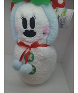 Disney Minnie Mouse Christmas Door Greeter Porch Holiday Sherpa Snowman  - £17.57 GBP