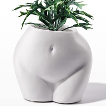 Jofamy Body Shaped Planter Lower Body Small Ceramic Flower Vase With Drainage - £26.37 GBP