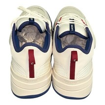 Lacoste Men’s Sneakers White Red Blue Size 10 US New w/ Box Tennis Court Shoes image 7