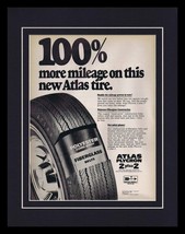 1969 Atlas Plycron Tires Framed 11x14 ORIGINAL Vintage Advertisement - $44.54