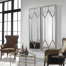 Horchow Pair TWO Oversized Wall Mirrors French Modern Contemporary Silve... - $1,648.00