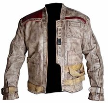 Bestzo Men&#39;s Fashion Wars Force Real Leather Jacket Beige M - £180.13 GBP