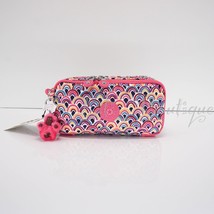 NWT Kipling AC7374 Chap Pen Case Accessory Pouch Polyester Peacock Prism Multi - £27.93 GBP