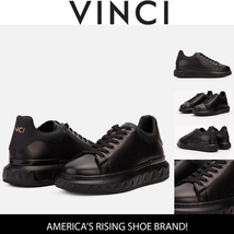 The Linq Black Leather Men Sneaker image 4