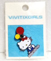 Hello Kitty Vivitix Girls Pin Badge Sanrio 1999 Old Rare Ver,Friendship - £21.39 GBP