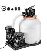 VEVOR FlashPure Sand Filter Pump for Above Ground Pools 16 in 4400 GPH 1... - $249.90