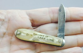 Small Celluloid Folding Pocket Knife Souvenir D &amp; C Lake Lines - £32.06 GBP