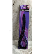 3ct 14” Hair Braids Crochet Hair Extensions:-Black With Loops For Easy App - $13.40 CAD