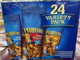 Planters Variety Pack Peanuts &amp; Cashews 1.75 oz/1.5 oz Bag 24/Box 884624 - £14.85 GBP