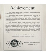 1921 Kodak Anastigmats Lenses Advertisement Antique Ephemera Eastman Roc... - €21,55 EUR