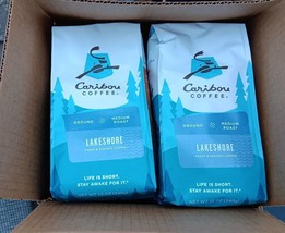 6 Caribou Coffee Lake Shore Medium Roast Ground Coffee 12 oz (0017) - $55.82