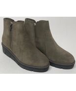 Clarks Airabell Size US 9.5 M Women&#39;s Suede Wedge Zip Ankle Booties Dark... - $138.47 CAD