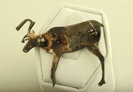 Vintage Signed A Dragsted Denmark Sterling Deer Shaped Statement Brooch Pin - £67.47 GBP