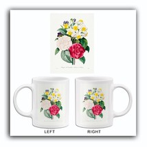 Camellia Narcissus - Pansy Bouquet - 1800&#39;s Pierre-Joseph Redoute Botanical Mug - $23.99+