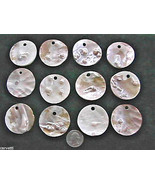 DOZEN 43mm-45mm Blister Pearl Oyster Secrete Focal Pendants (12) - $9.90