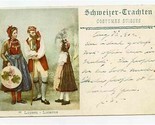 Luzern Swiss Costumes Undivided Back Postcard 1902 - £13.99 GBP