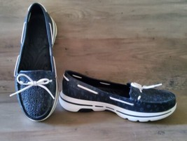 Skechers Cali Gear Ultra Go Nautical Blue Boat Water Draining Shoes Womens 10 US - £25.36 GBP