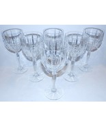 STUNNING SET OF 6 MARQUIS BY WATERFORD CRYSTAL OMEGA WATER/WINE 8 1/2&quot; G... - $135.08 CAD