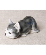 Vintage Prowling Cat Ceramic Figure - $17.72