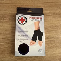 Doctor Developed Copper Foot Sleeves Plantar Fasciitis Socks 1 Pair Black L - $11.28