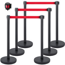 VEVOR Crowd Control Stanchion, Set of 6 Pieces, with 6.6 ft Red Retracta... - €89,94 EUR